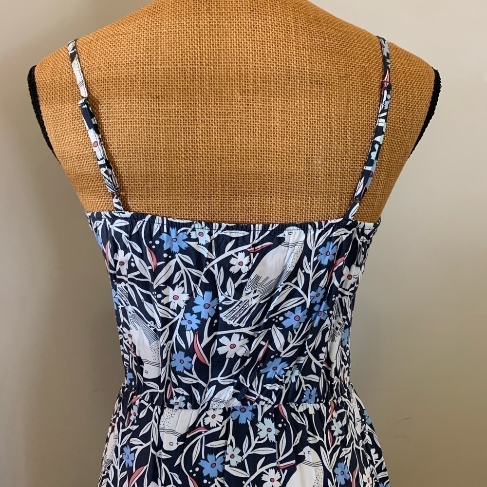 Old Navy Floral Bird Print Sundress Womens XS Mini Dress Adjustable Straps - Picture 4 of 5